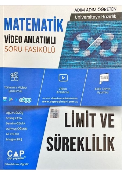 Matematik Limit ve Süreklilik Konu Anlatımlı Soru Bankası -  Çap Yayınları