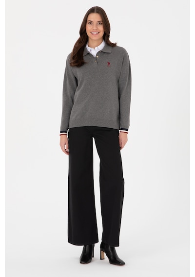 U.S. Polo Assn. U.s. Polo Assn. Kadın Gri Melanj Kazak /triko 50314707-vr086