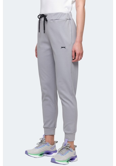 Slazenger Veteran 2 Li Set Kadın Cepli Eşofman Altı Gri - Kırmızı