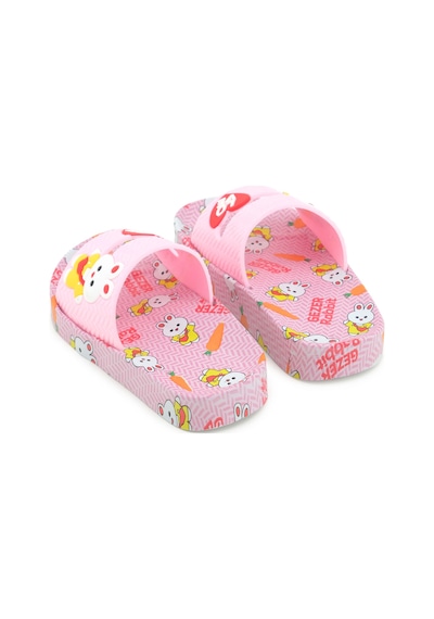 Gezer Rabbit Kız Çocuk Yazlık Airblow Islak Zemine Uygun Rahat Taban Ev Banyo Havuz Plaj Günlük Terl PEMBE