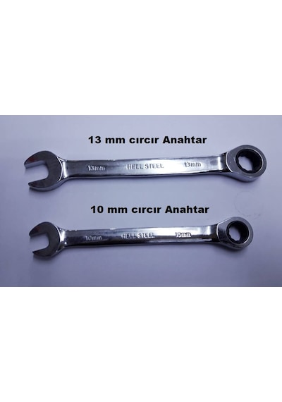 Cırcır Anahtar 10 Mm 13 Mm Cırcır Kombine Anahtar 2 Si 1 Arada