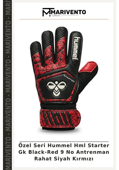 Özel Seri Hummel Hml Starter Gk Black-red 9 No Antrenman Rahat Siyah Kırmızı Siyah - Kırmızı