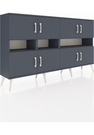 Arges Konsol 8 Raflı 8 Kapaklı 176x30x99 Antrasit-antrasit Antrasit - Antrasit Arges Konsol 8 Raflı 8 Kapaklı 176x30x99 Antrasit-antrasit Antrasit - Antrasit