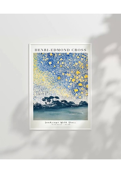 Çerçevesiz Poster Henri-edmond Cross Yıldızlarla Dolu Manzara