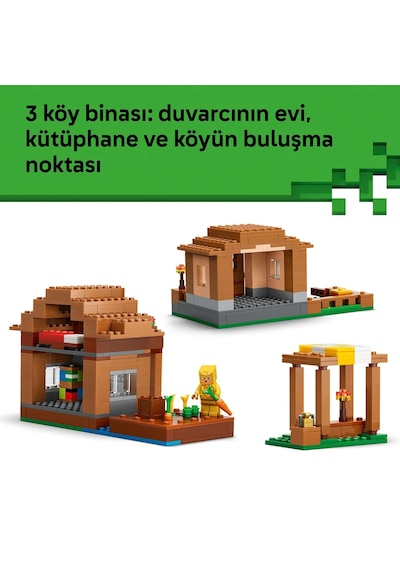 LEGO® Minecraft® Evoker Köy Saldırısı 21596 – 9 Yaş ve Üzeri Çocuklar için 11 Figür İçeren Yaratıcı Oyuncak Yapım Seti (607 Parça)