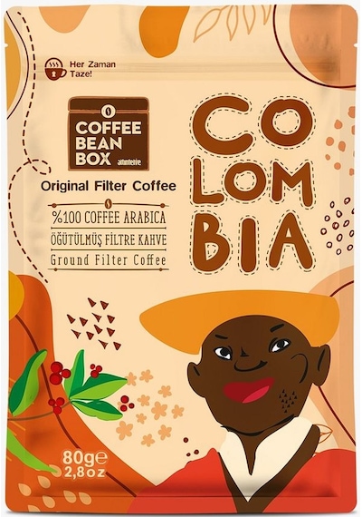 Altın Telve Coffee Bean Box Bi'dünya Filtre Kahve World Coffees 80'ler 6 x 80 G