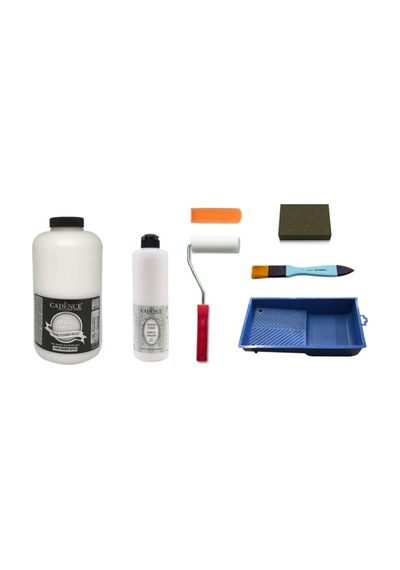 Cadence Boya Cadence 2 Litre Eskimiş Beyaz 500Ml Mat Vernik Set