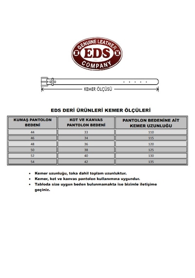 Eds 3'lü Erkek Spor Kemer