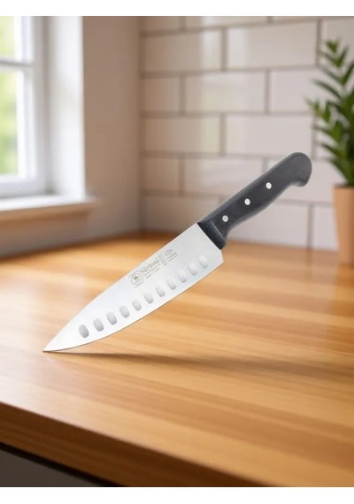 Sürbisa Sürmene 61070 Profesyonel Oluklu Şef Bıçağı 30 Cm Paslanmaz Çelik Pimli Saplı Aşçı Bıçağı