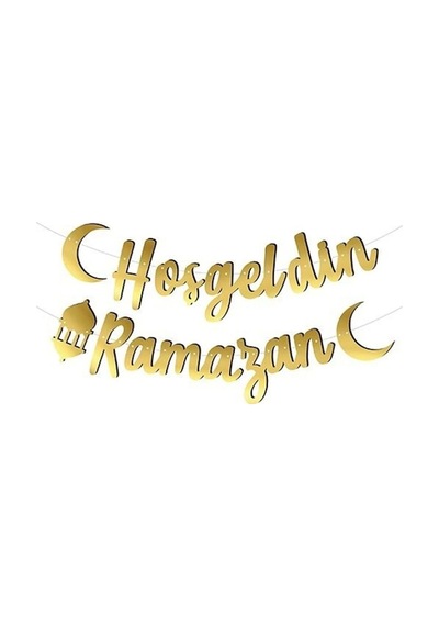 Hoşgeldin Ramazan Banner Uzun Yazı Kaligrafi