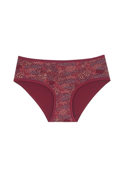 18006-5 Kadın 5'li Flowers Bato Külot Paketi V27-bordo Bordo