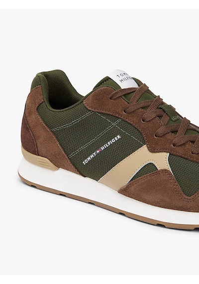 Tommy Hilfiger Fm0fm05679 Runner Icon Mix Erkek Günlük Ayakkabı Kahverengi