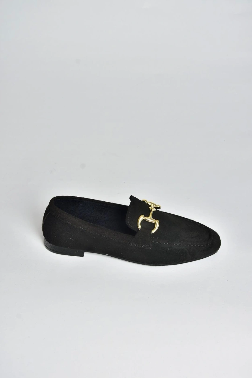 Fox Shoes V780161202 Siyah Süet Günlük Kadın Ayakkabı Siyah-süet