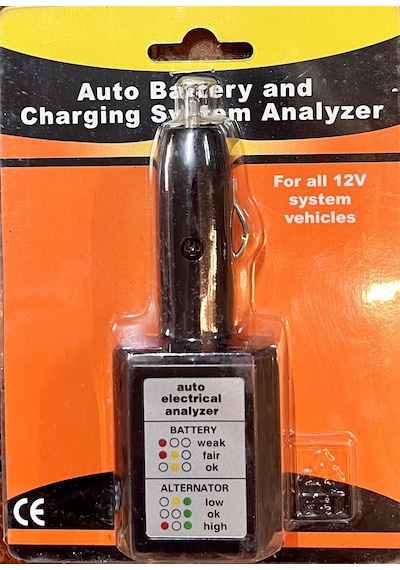 Oto Akü Ve Şarj Sistemi Test Cihazı, 12v Araçlar İçin Akü Alternatör Analizörü, Çakmak Soketli Elektrik Test Aleti