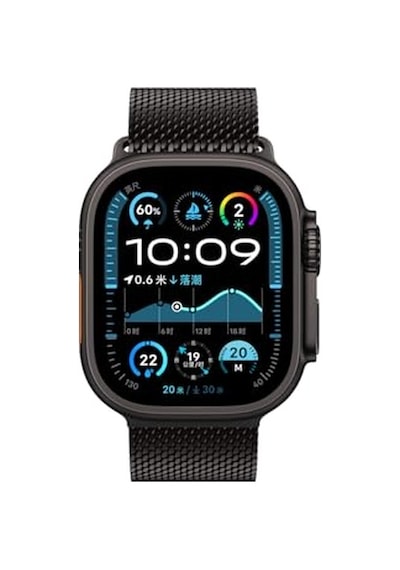 Ayrex Apple Watch Ultra 1/2/3 49mm İle Uyumlu Kordon Titanyum Kelebek Klipsli Milano Loop 121