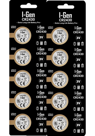 Batteries Cr2430 Lityum Düğme Pil 3v Cr2430 10'lu Paket