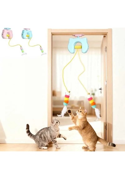 5 Adet Otomatik Yo-yo Kedi Oyuncağı - Makaralı Şarjlı