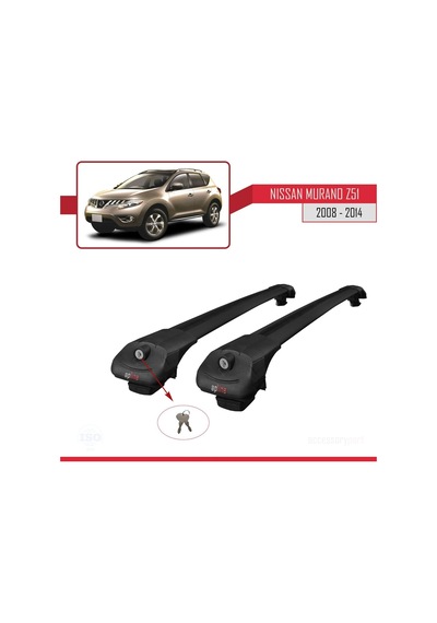 Nissan Murano Z51 2008-2014 Arası İle Uyumlu Ace-1 Ara Atkı Tavan Barı Siyah