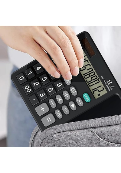 Dijital Hesap Makinesi, 7 İnç Lcd Not Defteri Ekranlı, Sessiz Tuşlu, Taşınabilir Yazı Pedi,öğre Siyah