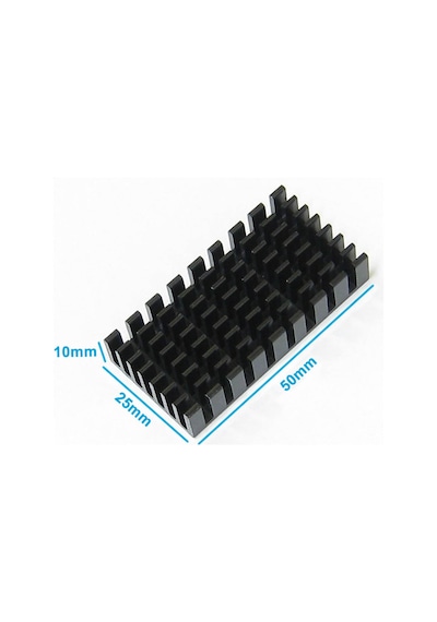 25mmx50mmx10mm Alüminyum Soğutucu Pasif Isı Emici Radyatör Peltier Led Elektronik Devre Entegre Vga