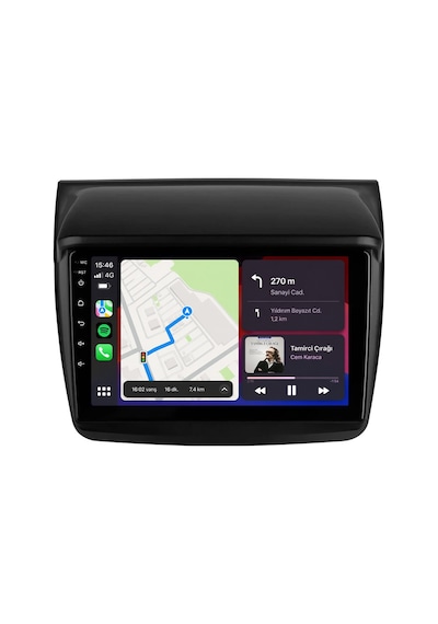 Mitsubishi L200 Android Multimedya 2007-2015 Carplay Android Auto Navigasyon Kameralı 4gb Ram 32gb 9"