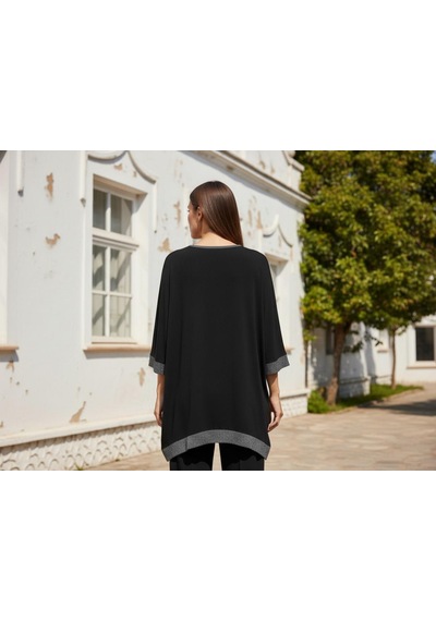 Füme Style Fü&me Style Kadın Asimetrik Detaylı Truvakar Kol Tunik Çok Renkli