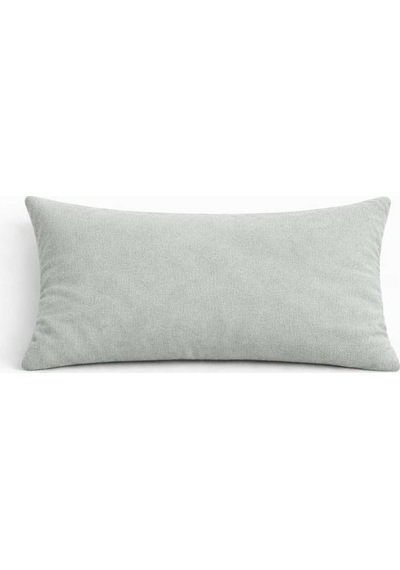 Kadife Dokulu Açık Gri Kırlent Yastık Kılıfı 2 Adet 45 X 45 Cm