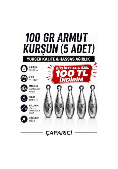 100 Gr Armut Dip Kurşunu 5 Adet Nazar Için Kurşun Kolay Eriyen Kurşun
