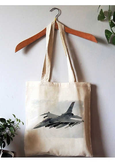 Anahtarlık Sepeti Bez Çanta - F-16 Uçak