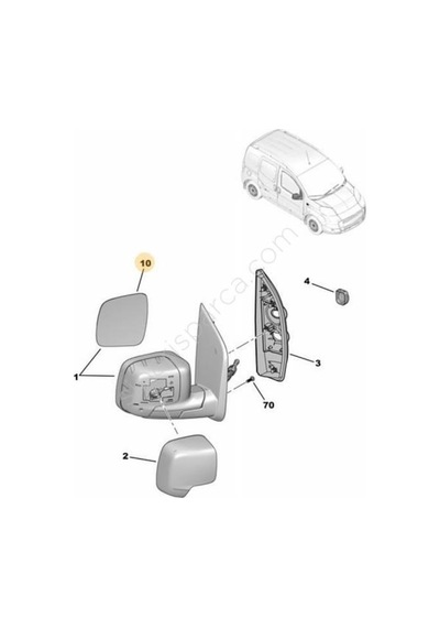Fıat Fiorono Sağ Ayna Camı Elektrikli 71765347