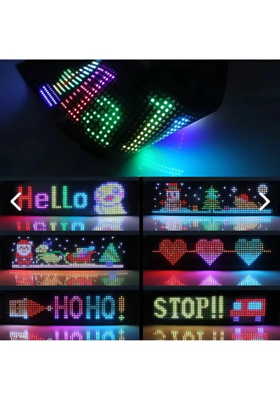 Araç Led Kayan Yazı Emoji Matrix Panel Kişiselleştirilebilir Tele