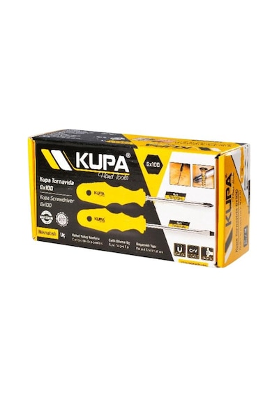 Kupa Tornavida Mıknatıslı Düz Uçlu 6.0 - 10 Cm.