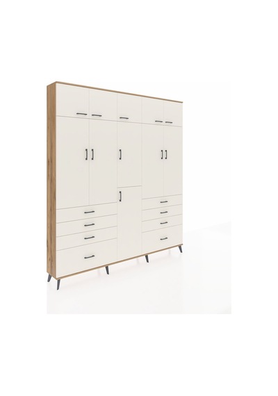 Arges Dolap 8 Raflı 8 Çekmeceli 3 Askılı 220x30x243 Çam-aytaşı/aytaşı Aytası/aytası Arges Dolap 8 Raflı 8 Çekmeceli 3 Askılı 220x30x243 Çam-aytaşı/aytaşı Aytası/aytası