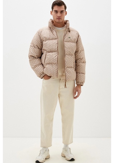 Lacoste Relaxed Fit Down Fill Mens Jacket Gizlenebilir Kapüşonlu Rahat Kesim Suya Dayanıklı Erkek Kaz Tüyü Mont Sütlü Kahve Süt Kahvesi