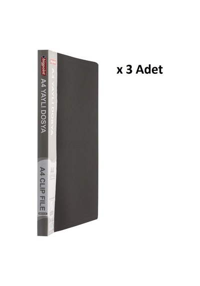 Bigpoint Yaylı Dosya A4 Mat Siyah X 3 Adet
