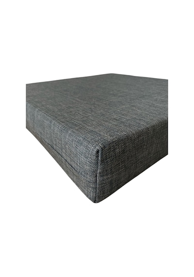 Sandalye Minderi Su Geçirmez Güneş Dayanımlı Keten Kumaş Koltuk Minderi 50x50x8cm Antrasit 4 Adet Mavi