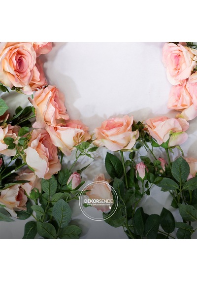 Yapay 3'lü Açmış Gül Dalı Açık Pembe 69 Cm Açık Pembe