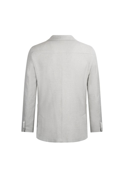 Hatemoğlu Taş Comfort Fit Mono Yaka Klasik Keten Ceket Mint D