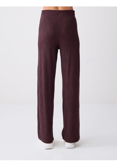 Jimmy Key Kahverengi Normal Bel Bol Paça Beli Lastikli Örme Pantolon 6sw185439800