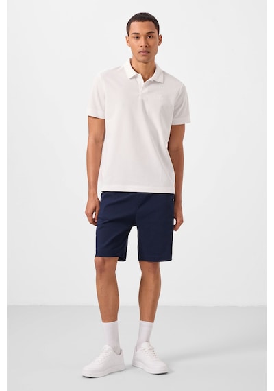 Tommylife Lacivert Standart Fit Dokuma Hafif Esnek Chino Erkek Şort - 81293 Lacivert