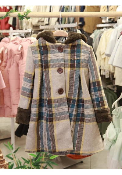 Xo Kids Kız Çocuk Kaban 4-8 Yaş 1058 Bej