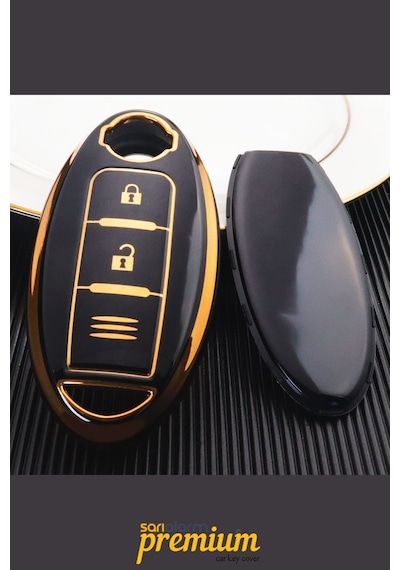 Premium Nissan Smart Siyah Oto Anahtar Kumanda Kabı Kılıfı