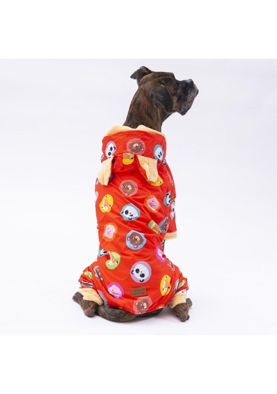 Turuncu Animals Büyük Köpek Mont Büyük Irk Yağmurluk Köpek Kıyafeti 6xl