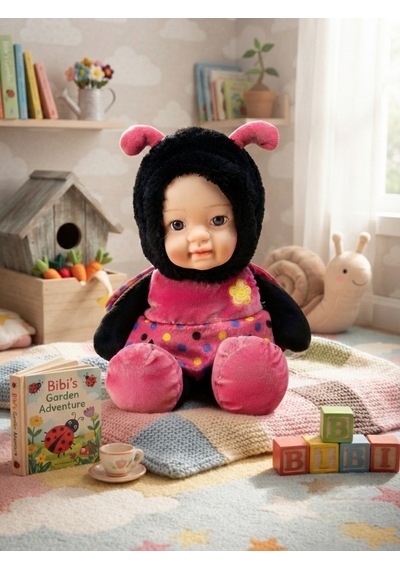 Peluş Bebek Yüzlü Arı 40 Cm Pembe - Siyah