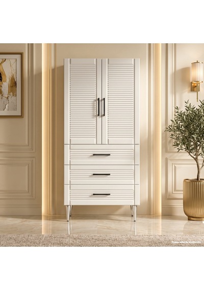 Cernobbio Çok Amaçlı Dolap 60 Cm 2 Kapak 3 Çekmece Lake Saf Beyaz Ral 9010 - Çok Amaçlı Erzak Dolabı Yeşil Cernobbio Çok Amaçlı Dolap 60 Cm 2 Kapak 3 Çekmece Lake Saf Beyaz Ral 9010 - Çok Amaçlı Erzak Dolabı Yeşil
