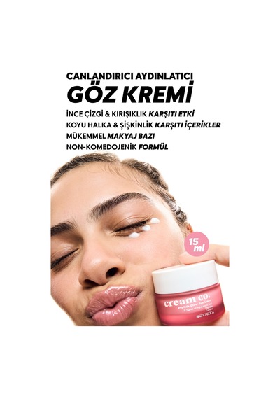 Göz Çevresi Kırışıklık Karşıtı Nemlendirici Aydınlatıcı Göz Kremi Peptit C Vitamini Kafein