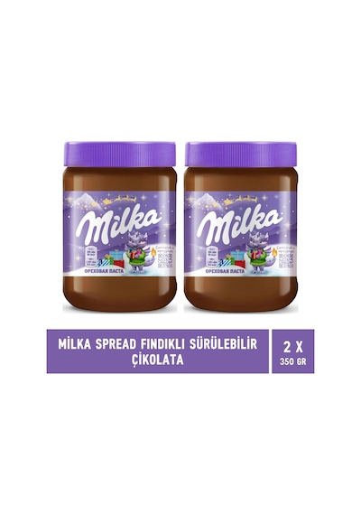 Milka Hazelnut Sürülebilir Çikolata Kakaolu Fındık Ezmesi 350 Gr - 2 Adet