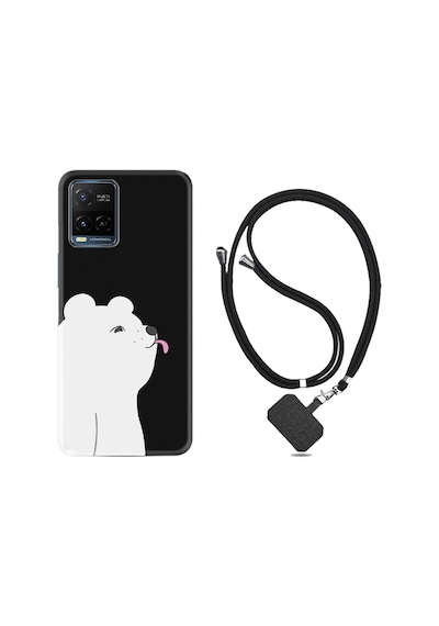 Vivo V21 Kılıf Boyun Askılı Panda Sevimli 1738