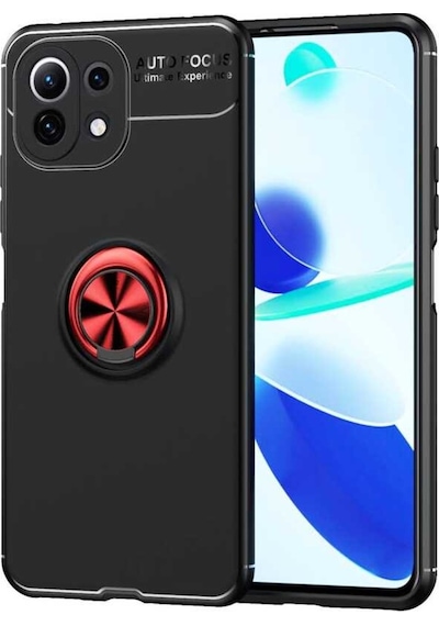 Xiaomi Mi 11 Lite Kılıf Zore Ravel Yüzüklü Silikon Kılıf