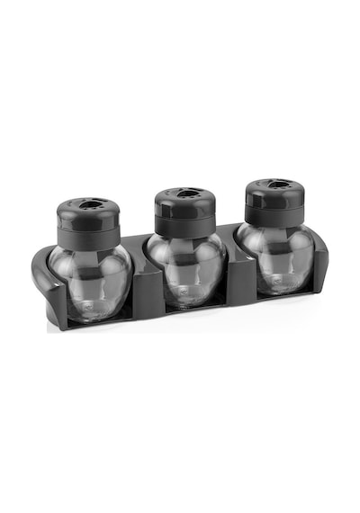 Qlux C-00372 Star Standlı Tuzluk Ve Baharatlık 3x210cc Plastik Kapak 3 Sitil Döküm - 8'li Paket Diğer